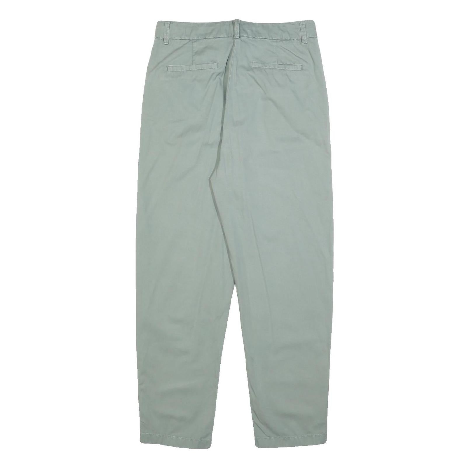 ESPRIT Womens Cotton Slim Grey Tapered Trousers W30 L28 Casual Smart