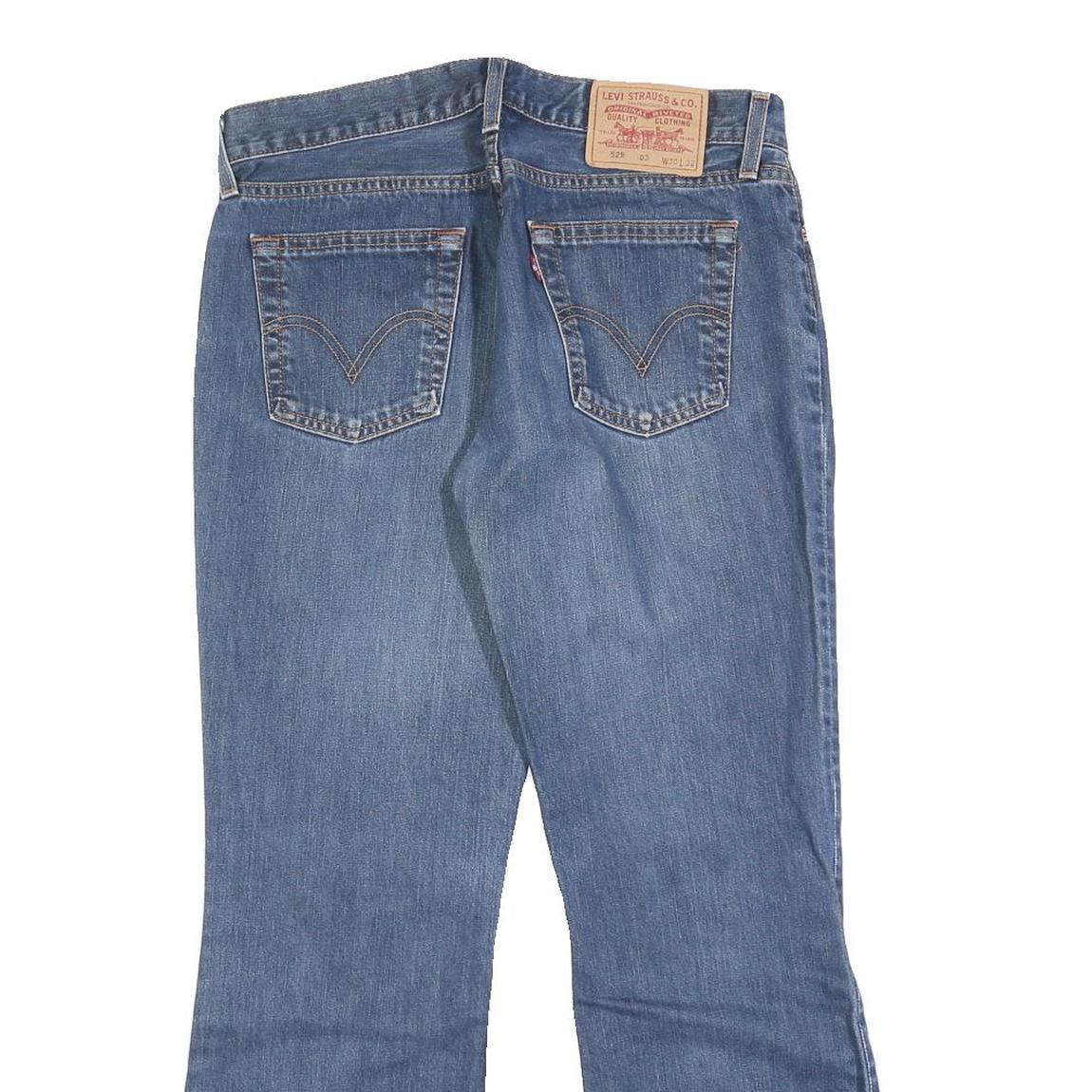 LEVI'S 529 03 Mens Regular Fit Bootcut Denim Light W30 L27 Cotton Blend Jeans