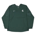 NIKE Mens Green Jacket XL Nylon Plain Sportswear Michigan State Spartans