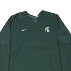 NIKE Mens Green Jacket XL Nylon Plain Sportswear Michigan State Spartans