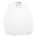 GUESS Mens White Cotton Blend Shirt M Long Sleeve Casual Button Down Collar