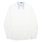 GUESS Mens White Cotton Blend Shirt M Long Sleeve Casual Button Down Collar