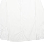 GUESS Mens White Cotton Blend Shirt M Long Sleeve Casual Button Down Collar