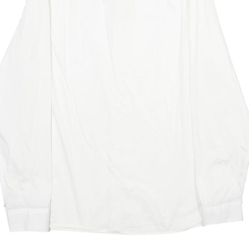 GUESS Mens White Cotton Blend Shirt M Long Sleeve Casual Button Down Collar