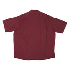 WRANGLER Mens Maroon Shirt XL Cotton Blend Button Front Casual Summer