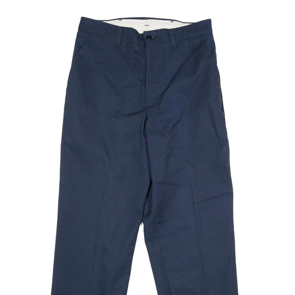 RED KAP Mens Polyester Blend Navy Regular Straight Trousers W30 L31 Workwear