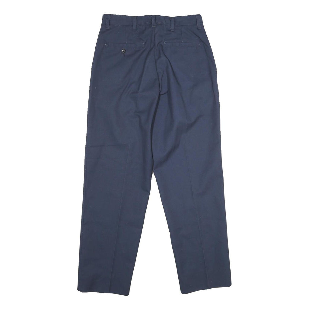 RED KAP Mens Polyester Blend Navy Regular Straight Trousers W30 L31 Workwear