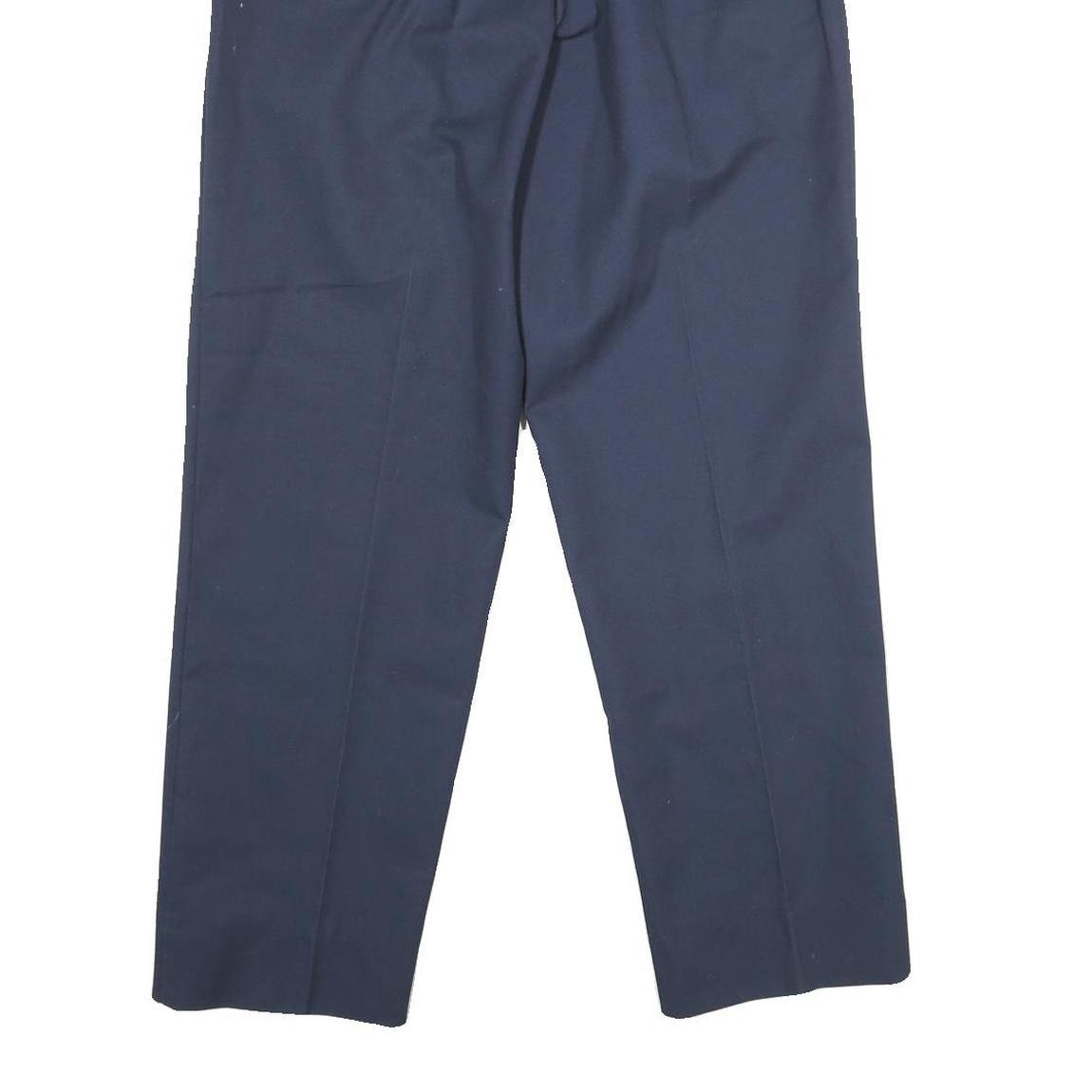 RED KAP Mens Polyester Blend Navy Regular Straight Trousers W30 L31 Workwear