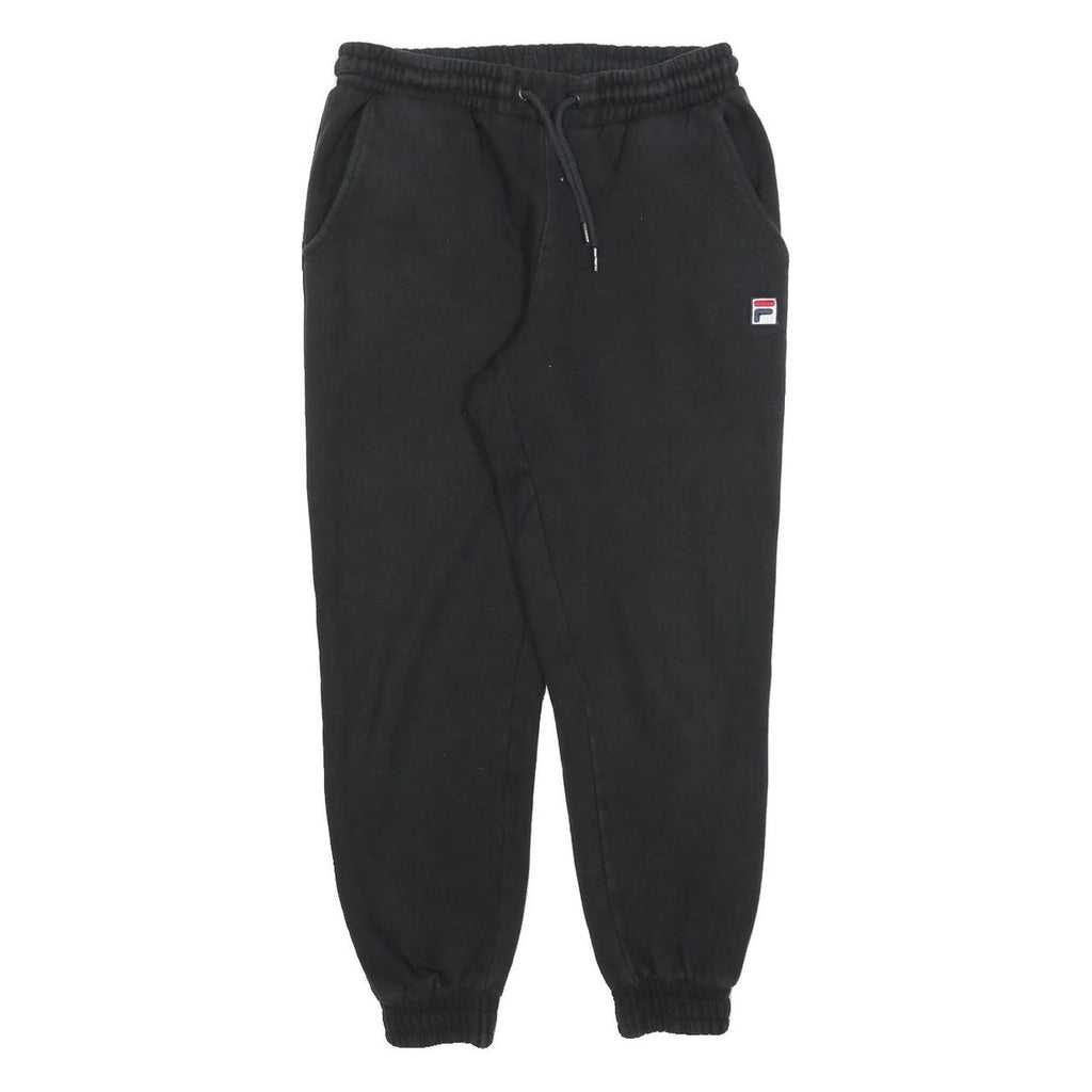 FILA Womens Joggers Black S W28 L26 Regular Fit Tapered Leg Cotton Blend