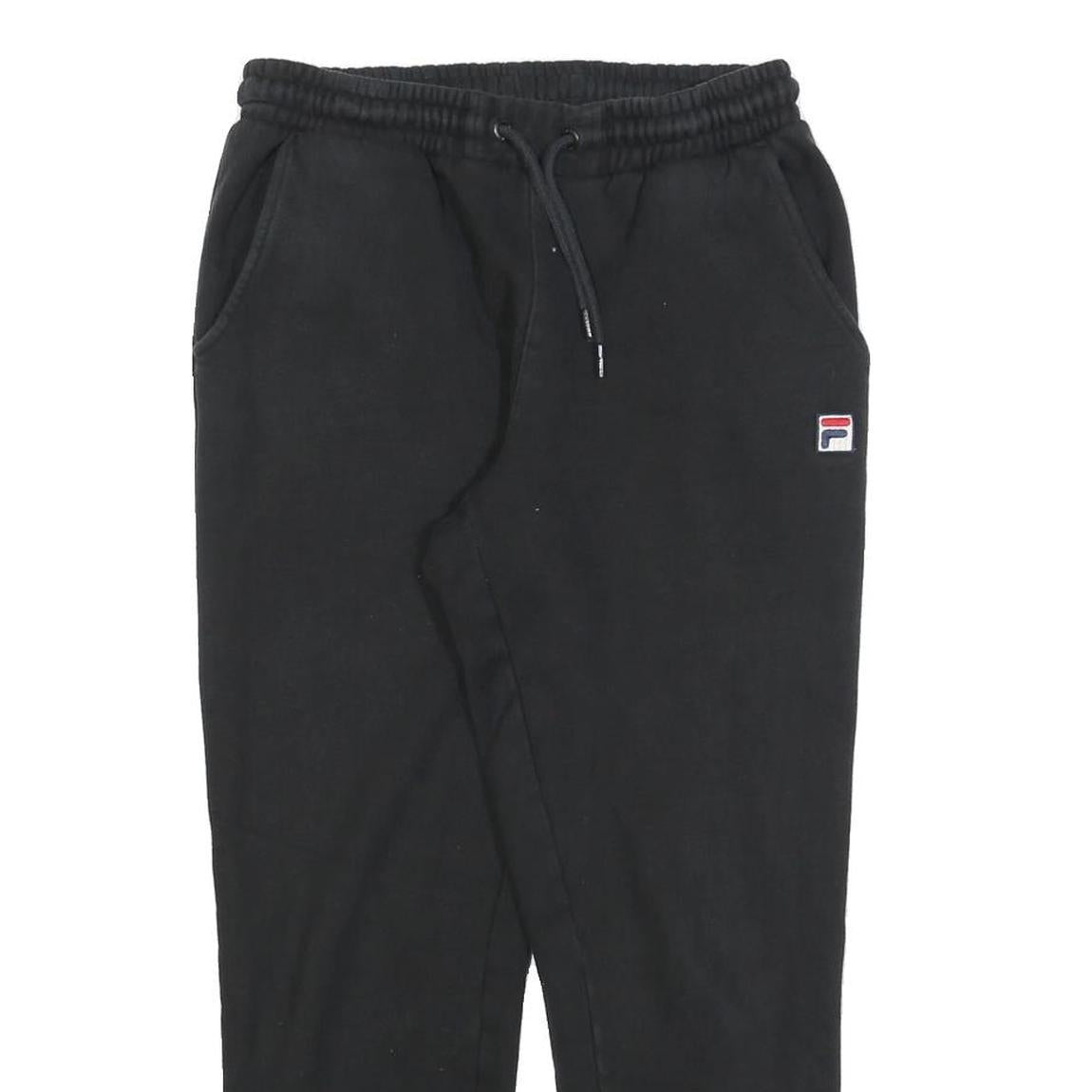 FILA Womens Joggers Black S W28 L26 Regular Fit Tapered Leg Cotton Blend
