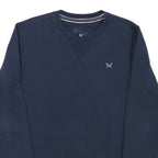 CREW CLOTHING Mens Navy Blue Sweatshirt Crew Neck S Casual Pullover Cotton Blend