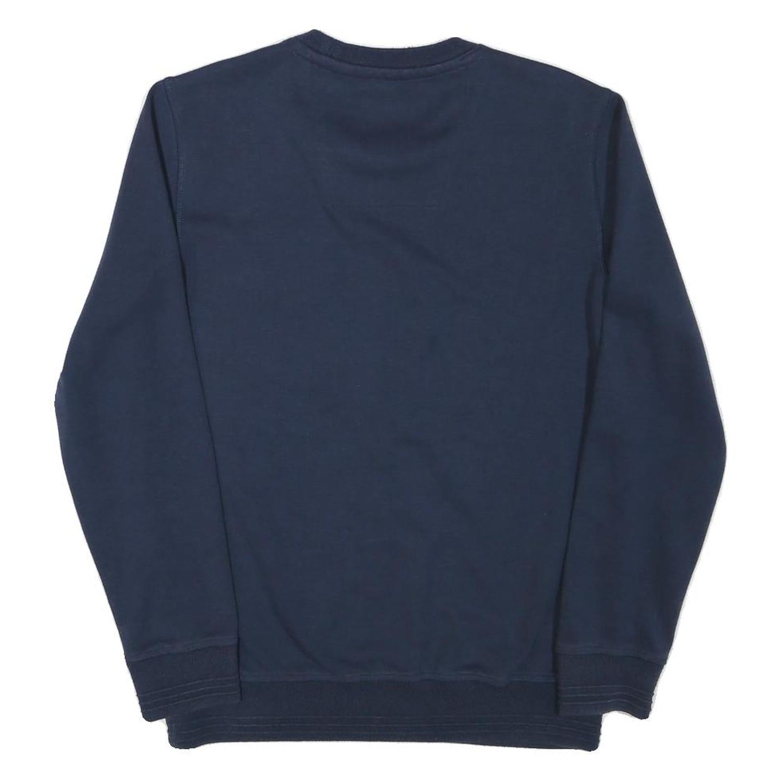 CREW CLOTHING Mens Navy Blue Sweatshirt Crew Neck S Casual Pullover Cotton Blend