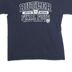 CHAMPION Mens Navy Blue Butler 2010 NCAA Final Four Graphic T-Shirt L Short