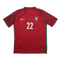 NIKE Womens Red Portugal 22 Football Shirt M Short Sleeve V-Neck Sports
