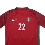 NIKE Womens Red Portugal 22 Football Shirt M Short Sleeve V-Neck Sports