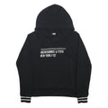 ABERCROMBIE & FITCH Womens Black Hoodie L Cotton Blend Pullover Casual