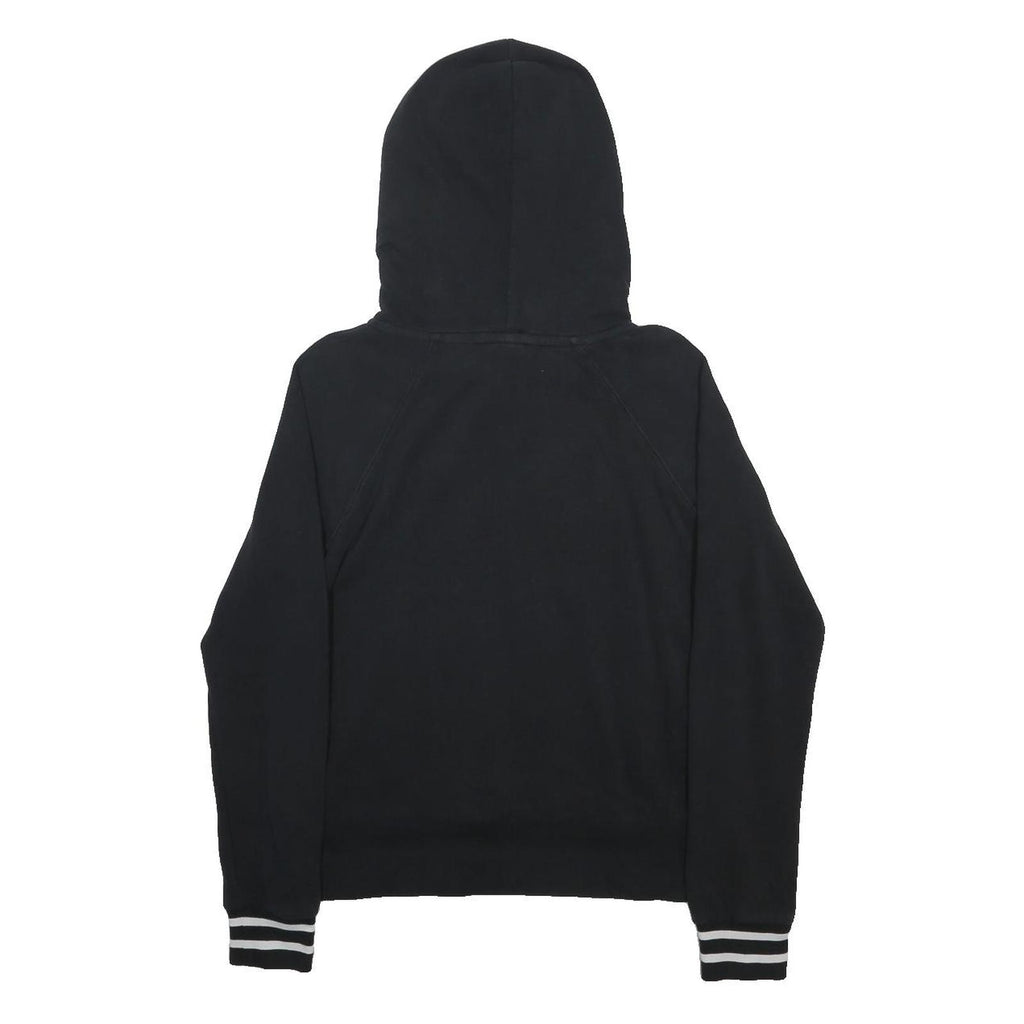 ABERCROMBIE & FITCH Womens Black Hoodie L Cotton Blend Pullover Casual