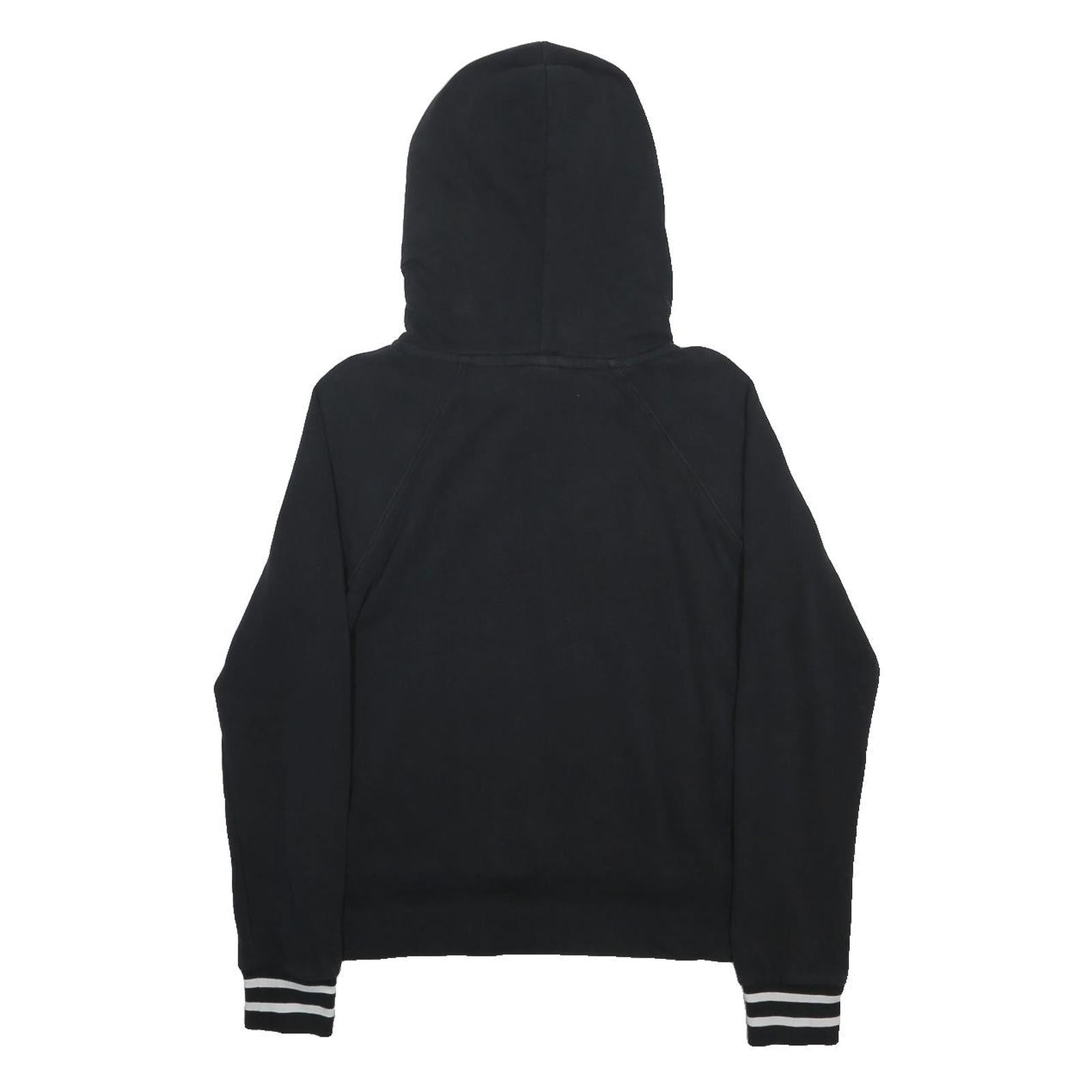 ABERCROMBIE & FITCH Womens Black Hoodie L Cotton Blend Pullover Casual