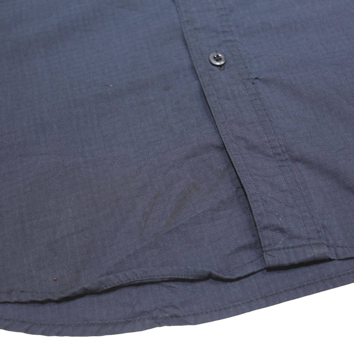 CARHARTT Mens Blue Workwear Long Sleeve Shirt L Button Collar Durable Polyester