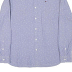 TOMMY HILFIGER Mens Blue Shirt M Button-Down Cotton Blend Casual Smart Semi