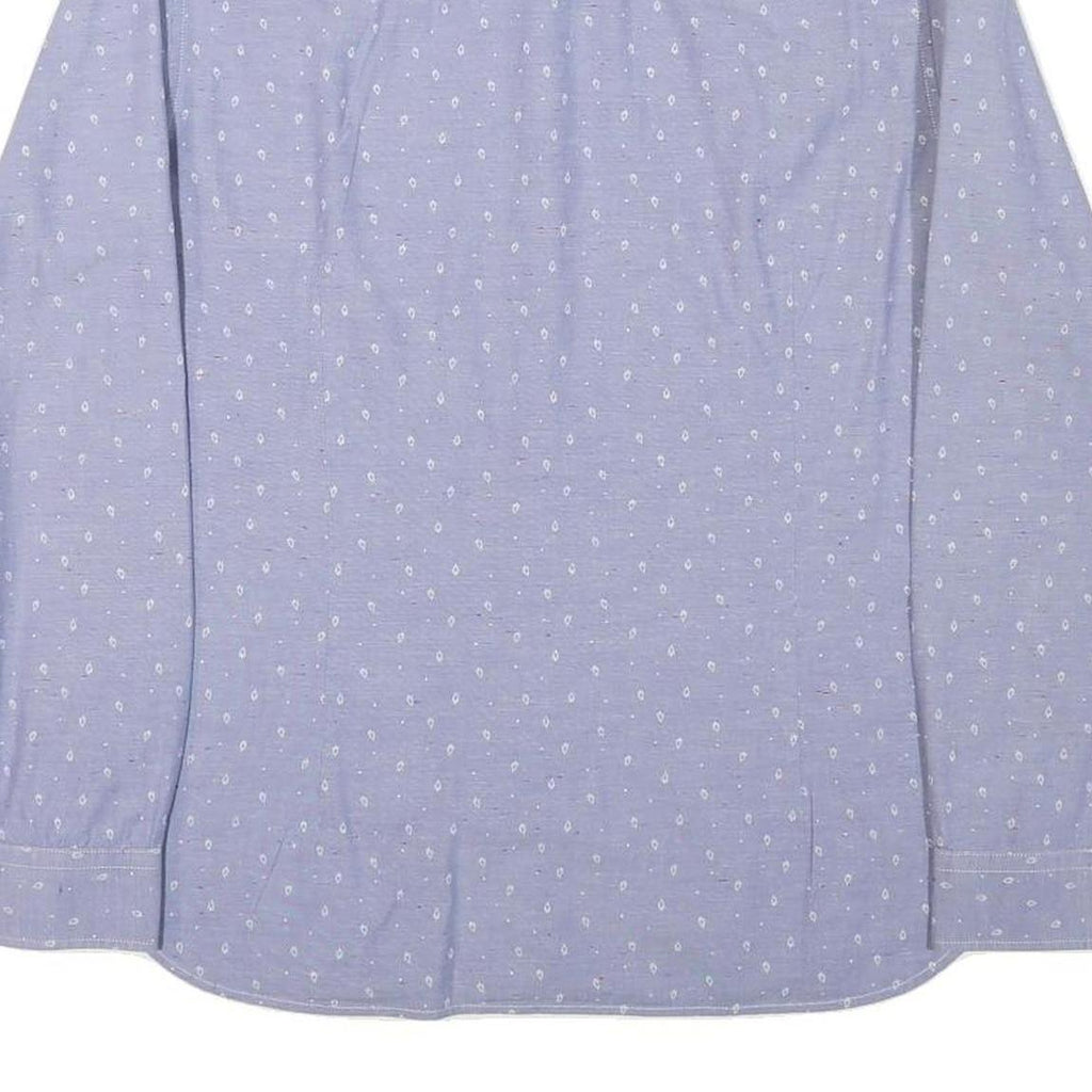 TOMMY HILFIGER Mens Blue Shirt M Button-Down Cotton Blend Casual Smart Semi