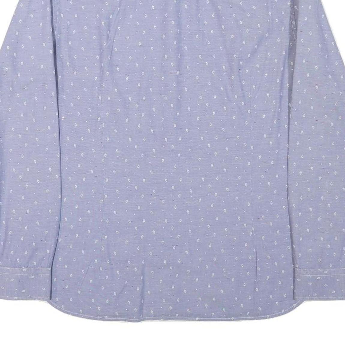 TOMMY HILFIGER Mens Blue Shirt M Button-Down Cotton Blend Casual Smart Semi