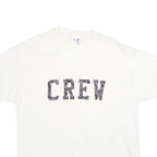 HANES Mens White Crew Graphic T-Shirt XL Short Sleeve Crew Neck Cotton Top