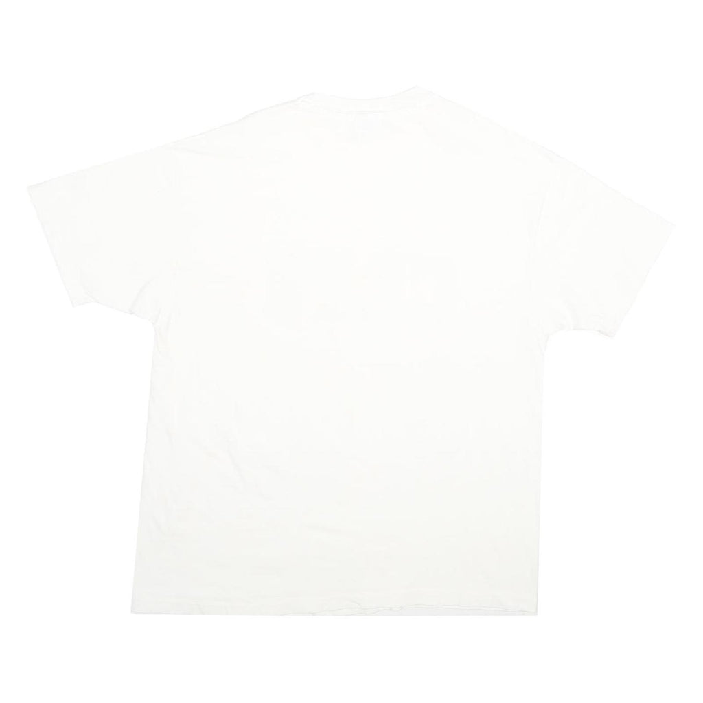HANES Mens White Crew Graphic T-Shirt XL Short Sleeve Crew Neck Cotton Top