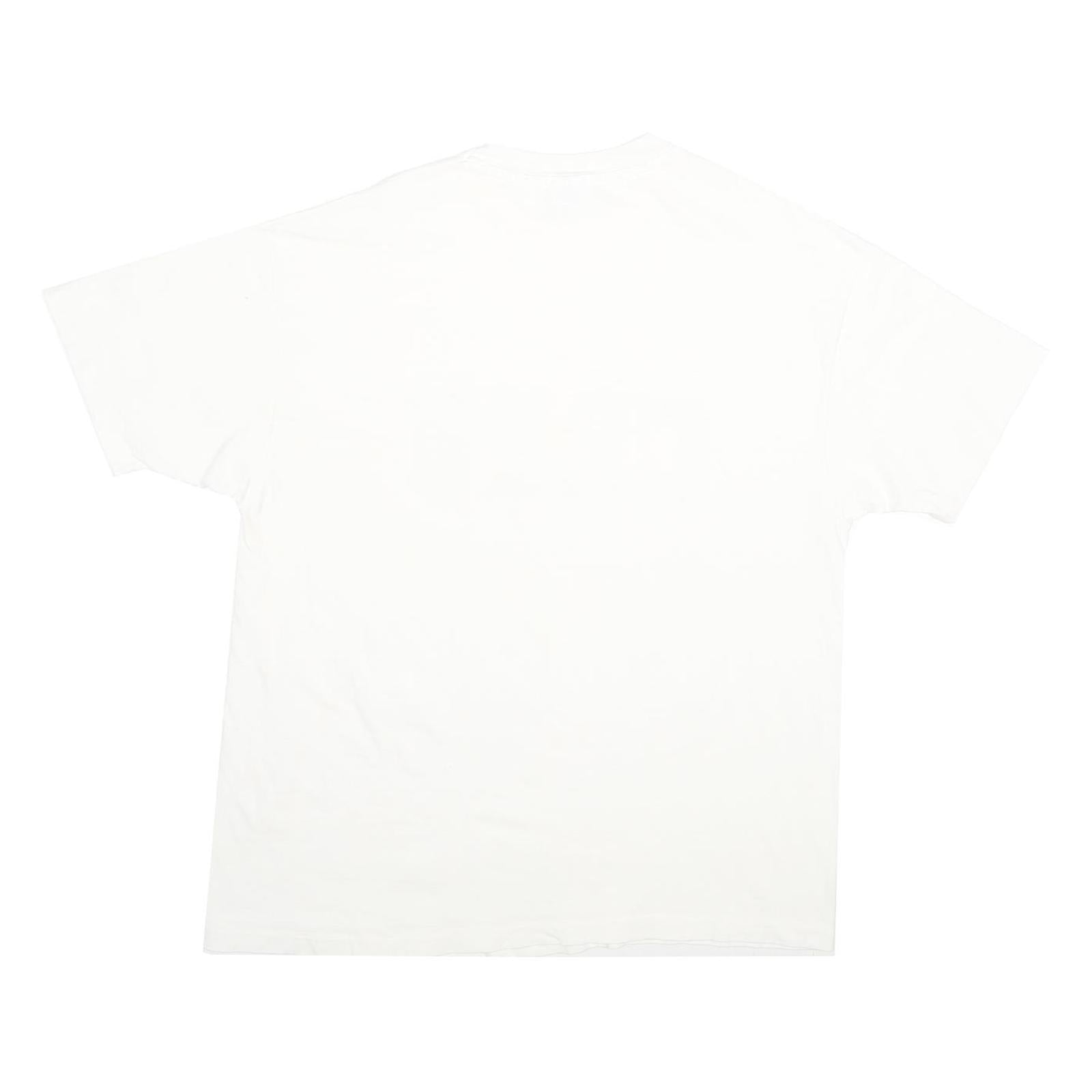 HANES Mens White Crew Graphic T-Shirt XL Short Sleeve Crew Neck Cotton Top