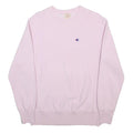 CHAMPION REVERSE WEAVE Womens Pink Crew Neck M Classic Logo Sweatshirt Pullover
