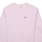 CHAMPION REVERSE WEAVE Womens Pink Crew Neck M Classic Logo Sweatshirt Pullover