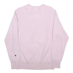CHAMPION REVERSE WEAVE Womens Pink Crew Neck M Classic Logo Sweatshirt Pullover