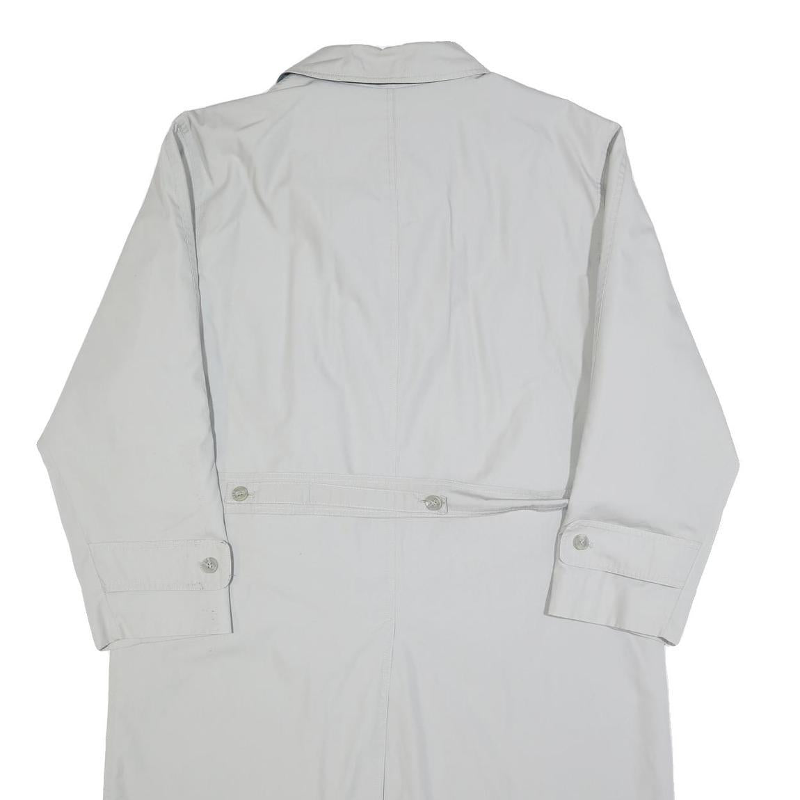 WESTBURY Mens White Classic Long Sleeve Button Cotton Blend Jacket L Plain