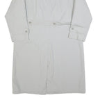 WESTBURY Mens White Classic Long Sleeve Button Cotton Blend Jacket L Plain