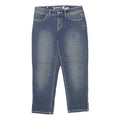 STYLE & CO Womens Blue Regular Straight Denim Medium W28 L24 Stylish Embroidered