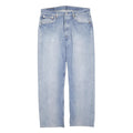 LEVI'S 501 Mens Jeans Blue Classic Straight Denim Light W32 L40 Button Cotton