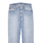 LEVI'S 501 Mens Jeans Blue Classic Straight Denim Light W32 L40 Button Cotton