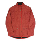 BARBOUR Womens Red Classic Jacket UK 10 Quilted Polyester Blend Zip Fastening