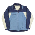 COLUMBIA Womens Blue & Cream Colourblock Polyester Blend Jacket L Outdoor