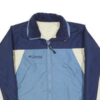 COLUMBIA Womens Blue & Cream Colourblock Polyester Blend Jacket L Outdoor