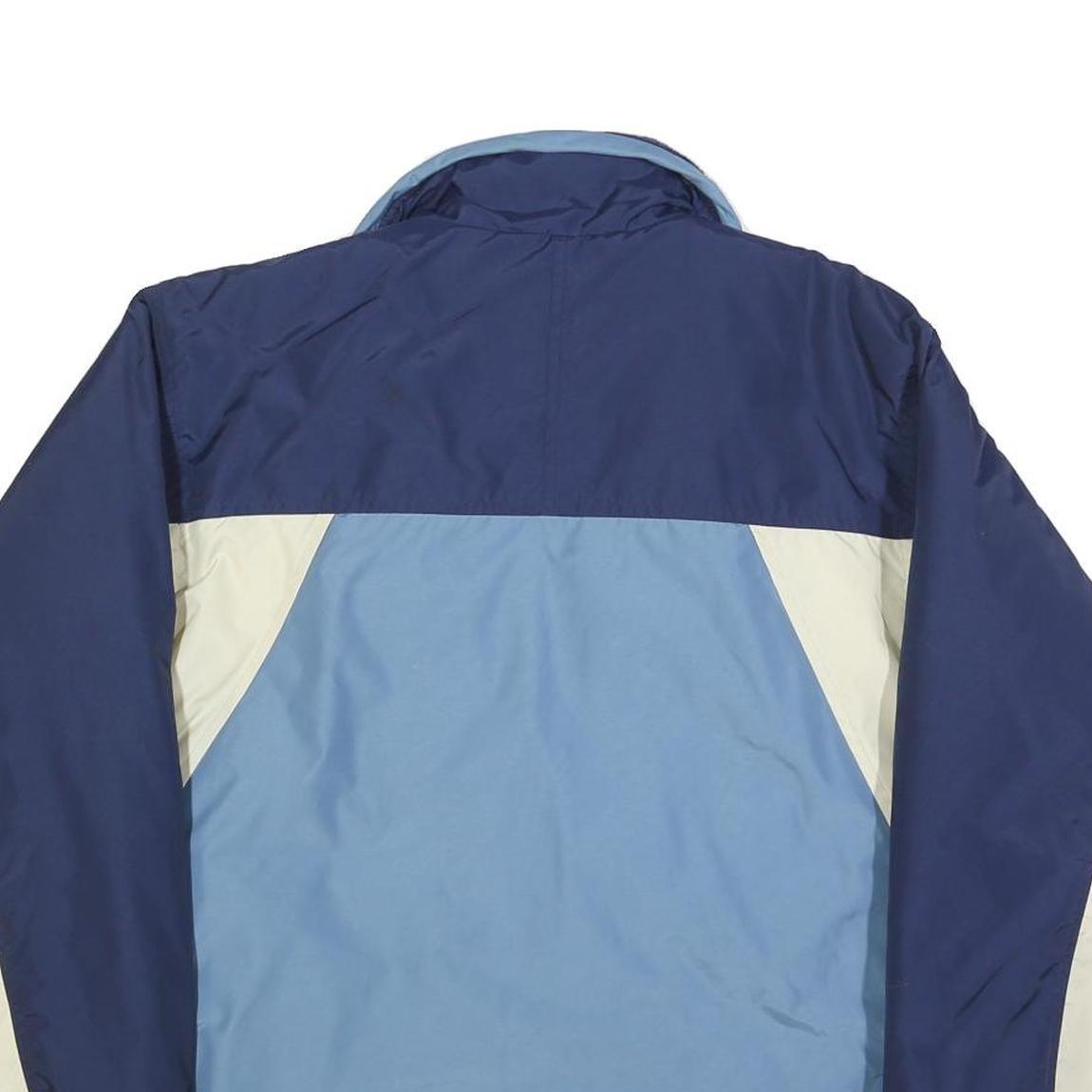 COLUMBIA Womens Blue & Cream Colourblock Polyester Blend Jacket L Outdoor