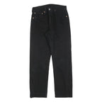 LEVI'S 501 Mens Regular Black Denim Raw Jeans W31 L28 Classic Button Fly