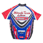 MICHEL JORDI Cycling Full Zip Mens Jersey Blue M