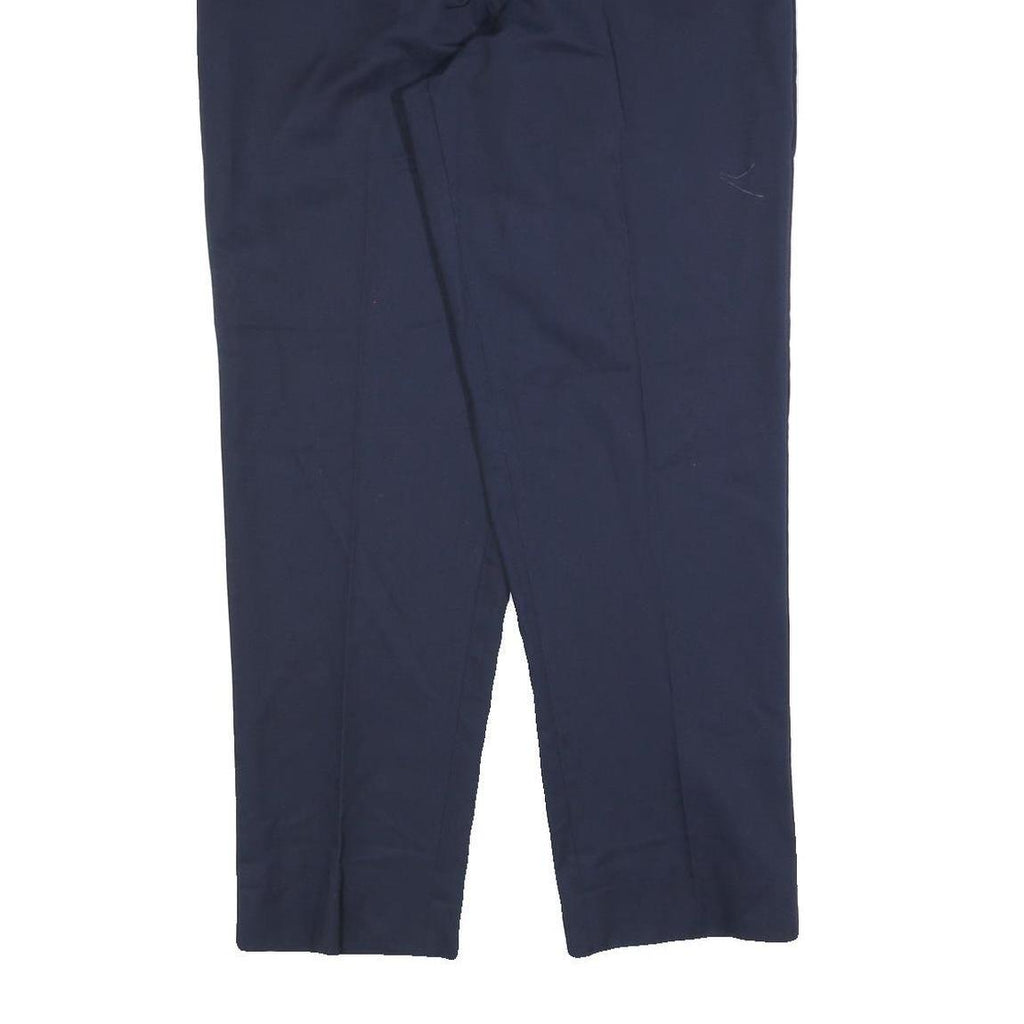 RED KAP Mens Cotton Blend Navy Regular Fit Straight Leg Trousers W30 L30