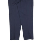 RED KAP Mens Cotton Blend Navy Regular Fit Straight Leg Trousers W30 L30
