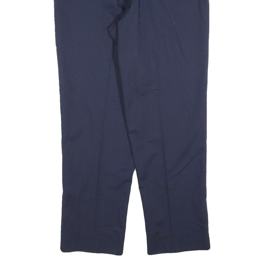 RED KAP Mens Cotton Blend Navy Regular Fit Straight Leg Trousers W30 L30