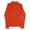 LEE Mens Polo Shirt Orange Long Sleeve L