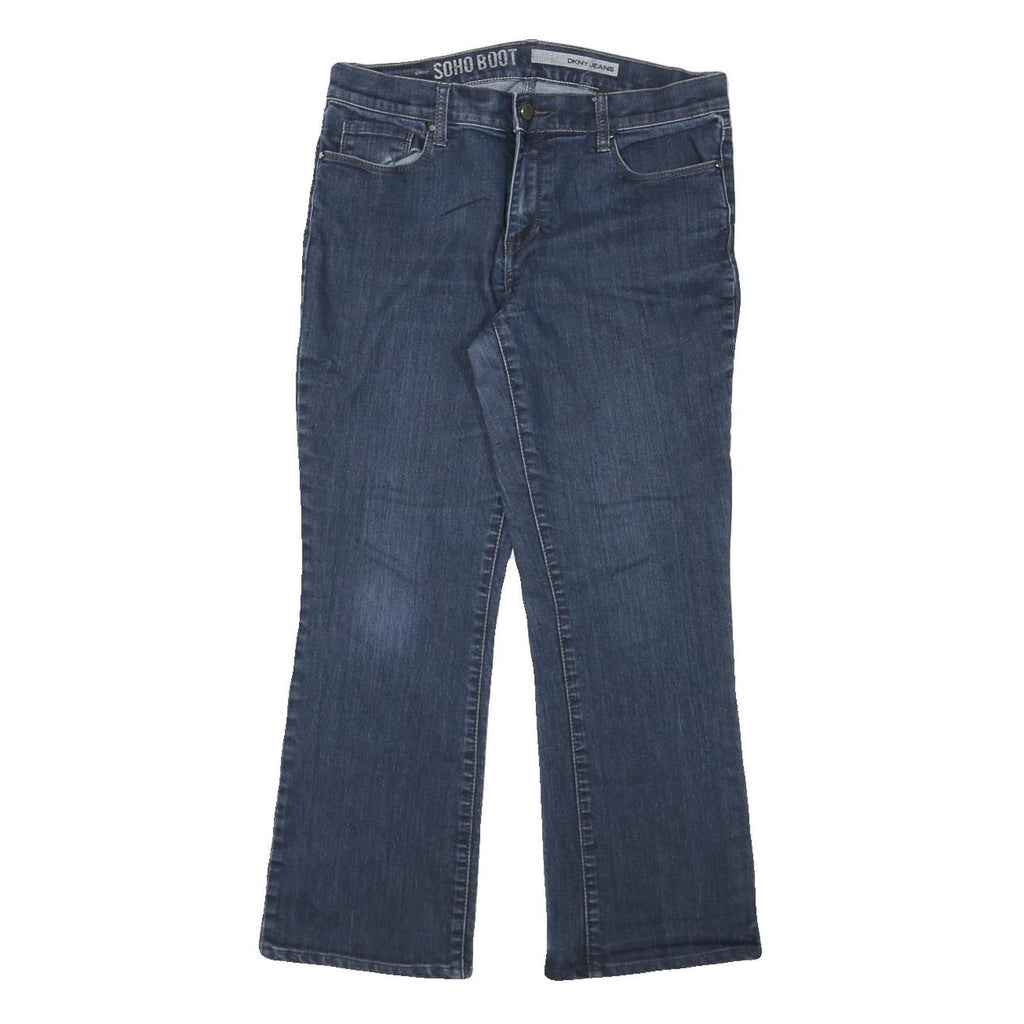 DKNY Womens Jeans Blue Regular Bootcut Denim Medium W31 L25 Zip Closure