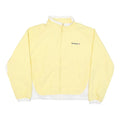 REEBOK Mens Yellow & White Zip Jacket M Polyester Blend Plain Sportswear Casual