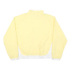 REEBOK Mens Yellow & White Zip Jacket M Polyester Blend Plain Sportswear Casual